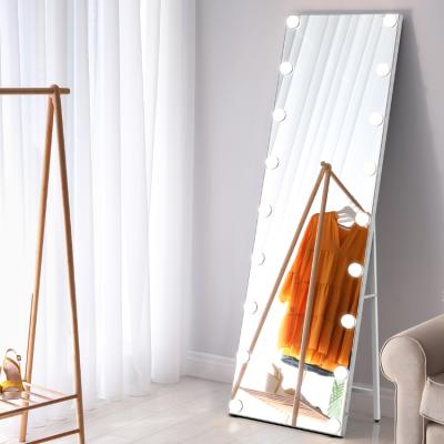 China F101 Modern Large Living Room Long Bedroom Vanity Freestanding Luxury Led Light Up Large Floor Standing Full Length Dressing Mirror for sale