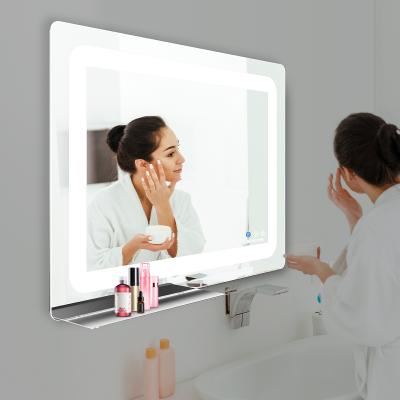 China BM4D Luminous Anti Fog Illuminated Led Wall Vanity Bathroom Smart Light Mirror for sale