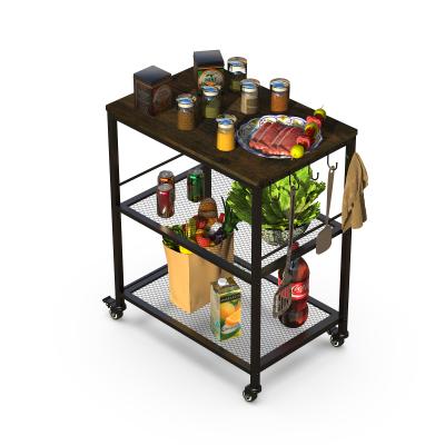 China Stainless Steel Bathroom Kitchen Storage Organizer Household 3 Tier Convertible Multi-Layer Kitchen Storage Racks & Holders for sale