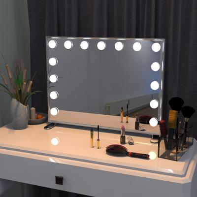 China L621 Large Skin Care L621 Beauty Mirror Salon Beauty Mirror Hollywood Lighted Desk Vanity Mirror LED Mirror Light Bulbs for sale