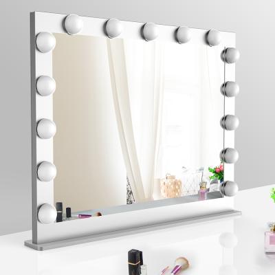 China L615 Hollywood Lighted Professional Makeup Mirror With 14 Touch Dimmer LED Bulbs Makeup Dressing Table for sale