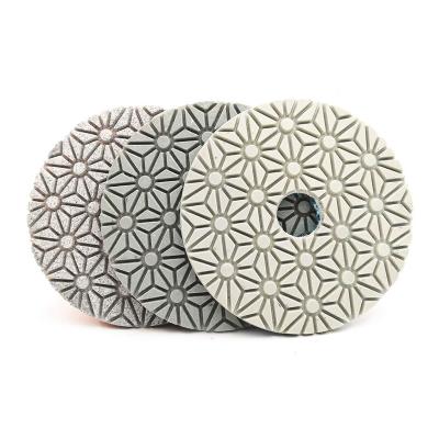 China All Kinds of Dry Use Stone and Floor Diamond Polishing Pads 100mm for Granite Marble Grinding Stone Floor for sale