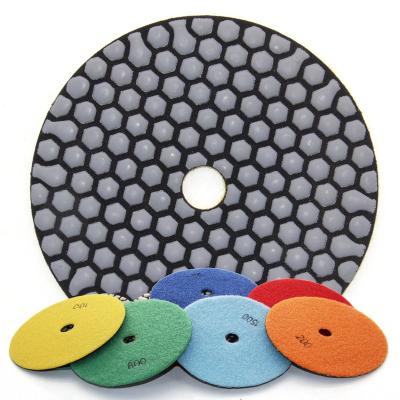 China Granite 6 Inch 150mm 200 Dry Grit Diamond Polishing Pads For Marble And Granite Stone For CE Certification for sale