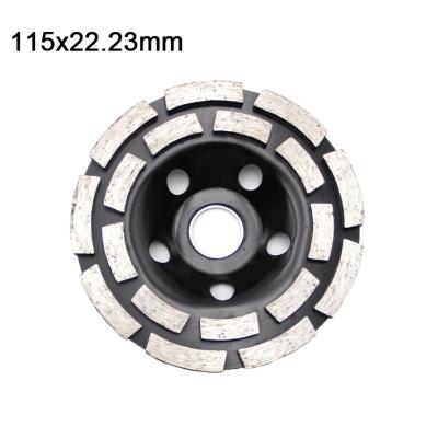 China For Concrete Floor / Terrazzo Grinding 115/125/180mm Diamond Segment Grinding Cup Wheel Double Disc Row Stone Brick Tile Grinder Concrete Tools Grinding Wheels for sale