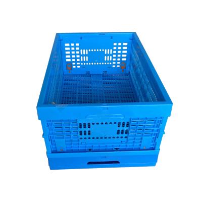 China Plastic Mesh Food Container Stackable Vented Tomato Crate for sale