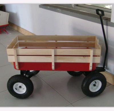 China Hot Selling Mobile Wooden Kids Garden Big Foot Cart TC1801 Made in China for sale