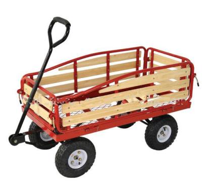 China Easy Folding Wooden Mesh Cart/Trolley TC4211A, Wooden Mesh Cart/Trolley Tool Cart/Four Wheels for sale