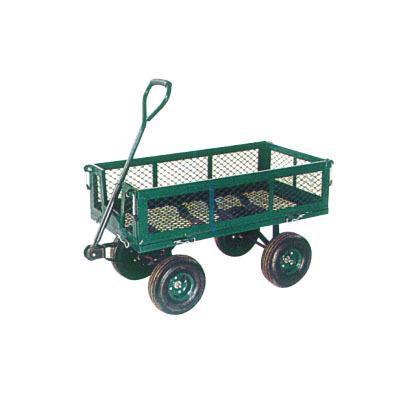 China Heavy Duty Four Wheel Steel Tools Mesh Garden Tool Cart 300kg for sale