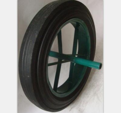 China PU Foam Trolley Wheel Barrow Solid Rubber Tire 300/350/400/450/650 for sale