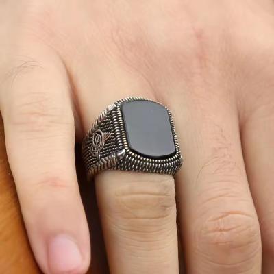 China TRENDY Silver 925 Ottoman Tugra Men Ring for sale