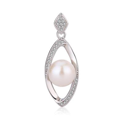 China TRENDY Women wholesale 925 sterling silver ladies necklace pearl pendant for jewelry making for sale