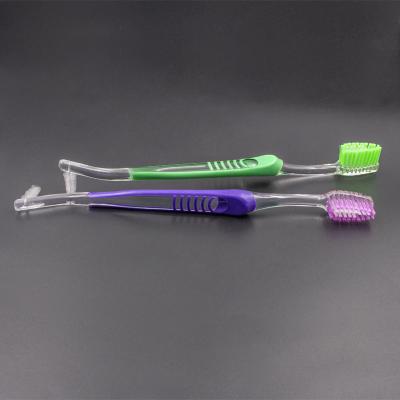 China New Charcoal Toothbrush V Shape Orthodontic Toothbrush Combo With Interdental Brush for sale