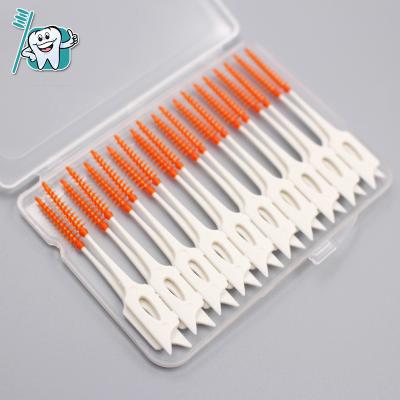 China Food Grade PP User Friendly Design Teeth Soft Interdental Picks Tape for sale