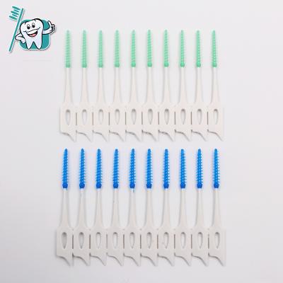 China Low Price Food Grade PP BPA Free Red Green Wisdom Interdental BrushesF for sale