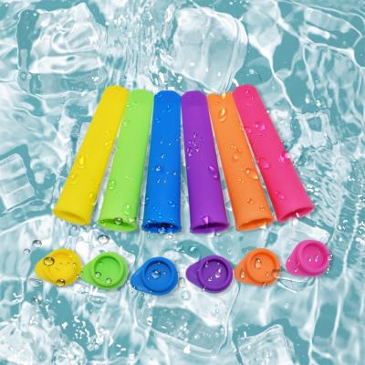 China Food Grade Stored Easy Release Silicone Ice Cube Molds Stackable Durable Ice Lolly Mold With Lid for sale