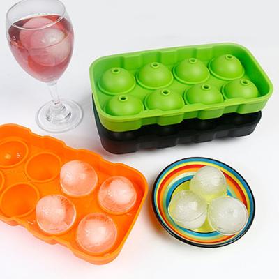 China Viable Custom Silicone Cylinder Sphere Ice Cube Tray Reusable Silicone Ice Molds With Removable Lid for sale