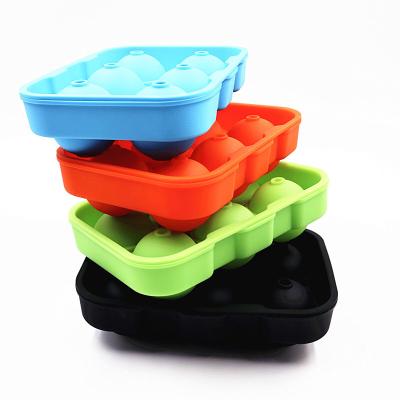 China Hot Selling Viable Amazon 1 Set 6 Spheres Custom Silicone Round Ice Cube Ball Tray For Freezer for sale