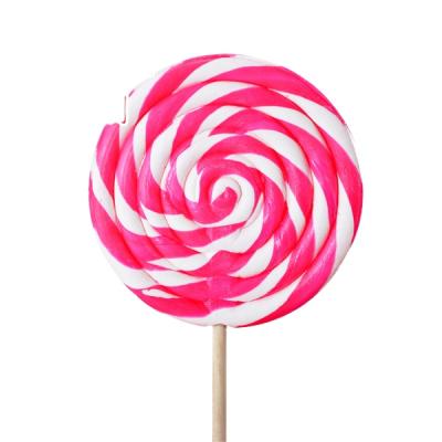 China 80g Large Natural Round Candy Swirl Lollipop for sale