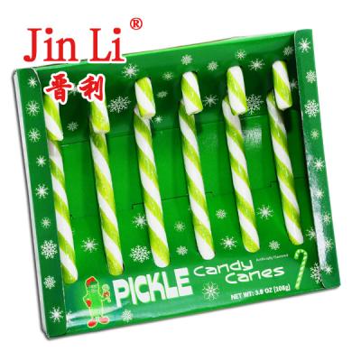 China Natural Mint Type Green Candy Flavor And Hard Candy Cane for sale