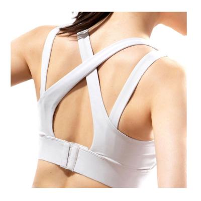 China Women's Clothing Nylon Breathable Spandex Plus Size Sports Yoga Bra Seamless Halter Neck Sports Bra for sale