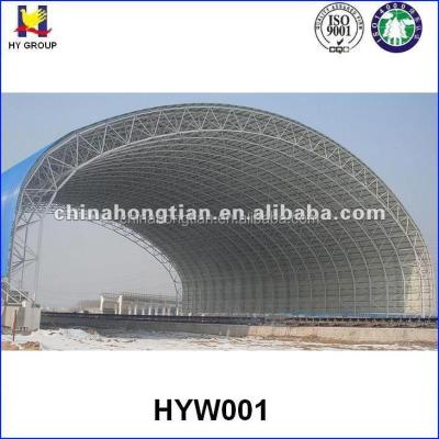 China Prefab Steel Workshop Space Frame Structure Arch Roof Shed for sale