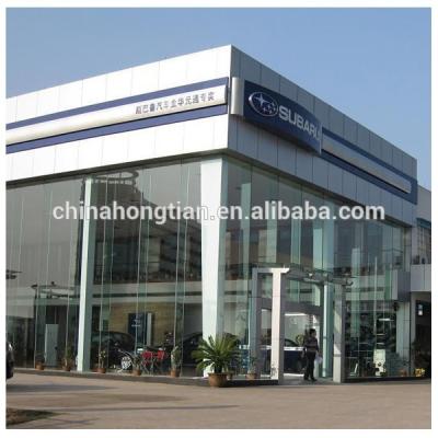 China Glass curved glass for curtain wall for car showroom for sale