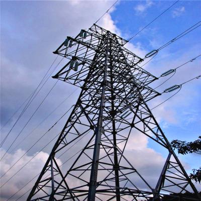 China Electric high voltage power transmission towers for power distribution manufacturer 132 kilovolt power transposition transmission line tower for sale