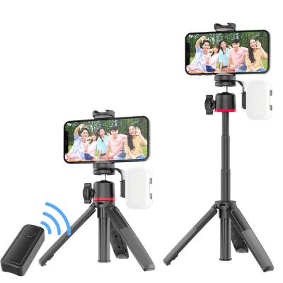 China Mini Tripod Extendable Monopod With PORTABLE Wireless Sufficiency Light Selfie Stick Remote Shutter For Mobile Phone for sale