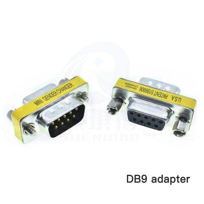 China Brass / Phosphor Bronze Spot D-SUB 9~25pin computer connector blue  plastic core serial port VGA DB25 female to female mini converter for sale