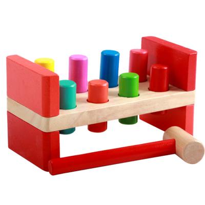 China Eco-Friendly Non-Toxic Children Montessori Wooden Grinding Early Intellectual Development Toy With Hammer for sale