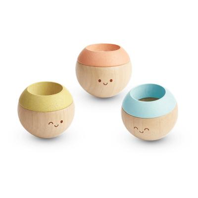 China Musical Newborn Rings Teethers Grasping Perception Baby Wooden Rattle Balls Sensory Toys for sale