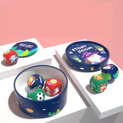 China Non-Toxic Eco-Friendly Develop Intelligence Thinking Imagination Kids Logic Training Cube The Story Dice Game for sale