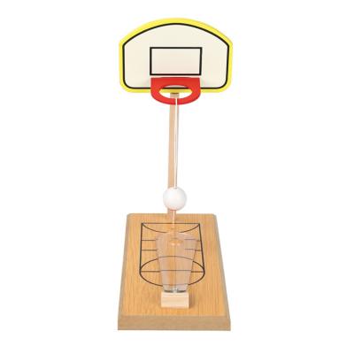 China Eductional Preschool Toys Custom Mini Shooting Game Mini Desktop Entertainment Wooden Indoor Basketball Shoot Machine for sale