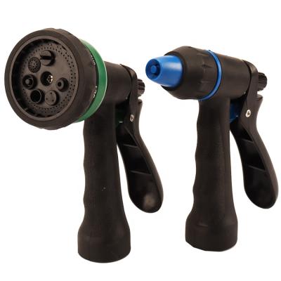 China IrrigationTools Quality Wash Garden Irrigation High Pressure 2 Pcs Adjustable Nozzle Water Hose Nozzle Sprayer Multifunctional Gun Set for sale