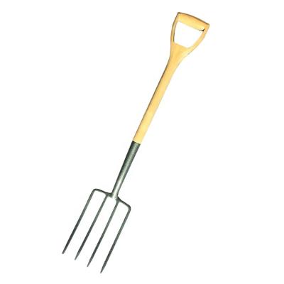 China Farming Tool Steel Fork 4 Tine Farm Hand Welded Digging Forks With D-Wood Handle for sale