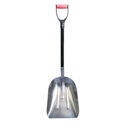 China Aluminum Anti-Slip Handle Snow Shovel Scoop Fiberglass Handle With D Handle for sale