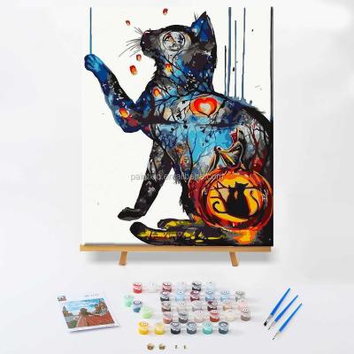 China Wholesale Modern Abstract Style Pop Art Abstract Cat DIY Painting By Numbers Canvas For Kids And Adults for sale