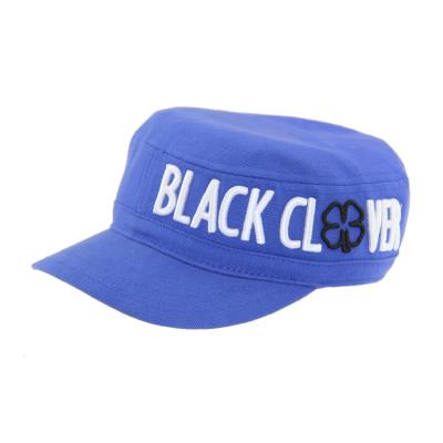 China SGS Blauw Canvas Military Cap Borduurwerk Casual Borduurwerk Military Caps OEM Printing Te koop