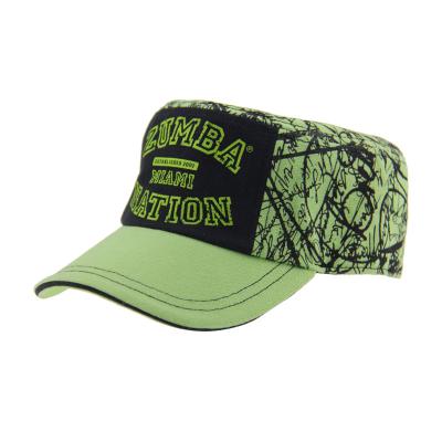 China Customization Green Embroidered Cadet Hat Adjustable Outdoor Fashionable for sale