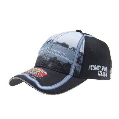 China Eco Friendly Adjustable Baseball Caps Custom Racing Hat With 3D Embroidered for sale