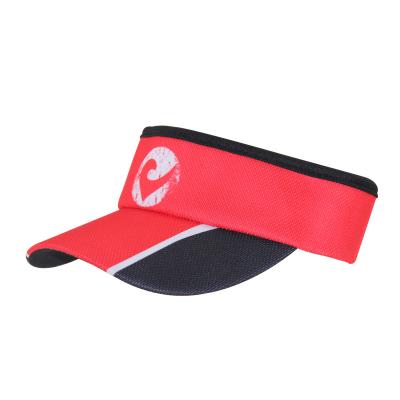 China Fashionable Sports Sun Visor Caps With Sublimation Printing Logo On Front And Back for sale