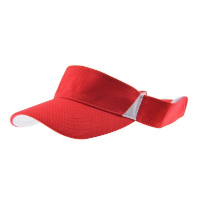 China Summer Red Polymesh Personalized Sun Visor Hats With Adjustable Closure for sale