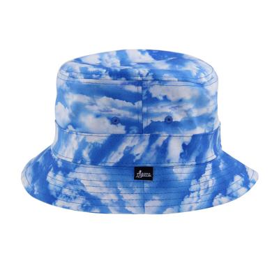 China Tie Dye Printing Fashion Fisherman Bucket Hats Summer Polyester Elastain Material for sale