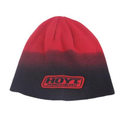 China Acryl gebreide skully beanie hoeden geborduurde beanie hoeden geweven patch logo Te koop