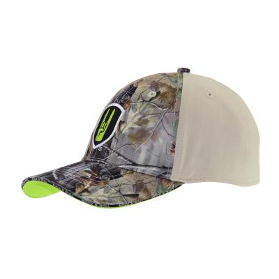 China Stylish 6 Panel Camoflage Baseball Caps Embriodery Fitted Camo Hunting Hats for sale