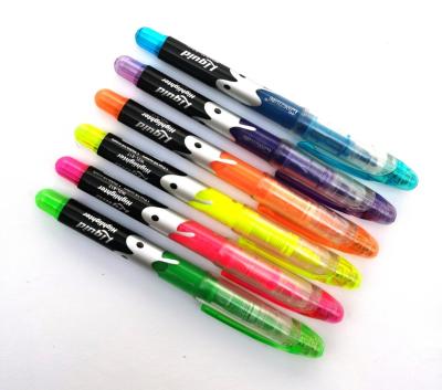 China Promotional Markers & Mini Hot Selling 6 Colors Creativity Highlighter Pen Set of Highlighter Bars for sale