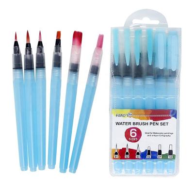 China Art Painting Refillable Paint Brush Water Color Watercolor Brush Soft Ink Pen for Painting Drawing Calligraph Art Supplies for sale