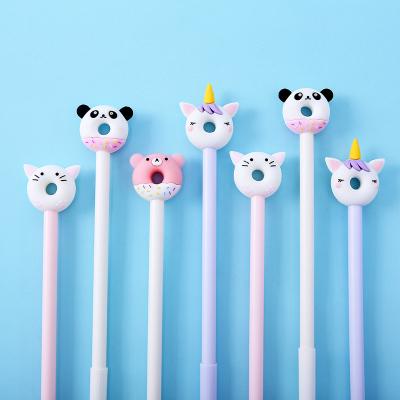 China Normal cute 0.5mm lovely and interesting panda gel pen blue cute stationery office decorationdecoration kit for sale