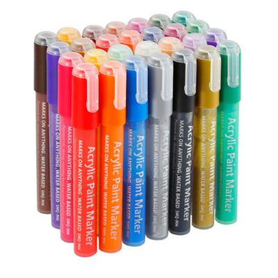 China Private High Quality Art Painting Logo 12 Color Permanent Pen Acrylic Markers for sale