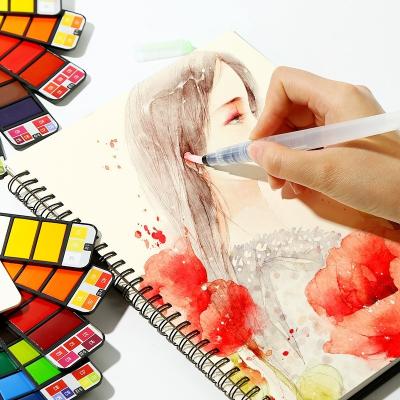 China Wholesale Bright Color Customized Good Quality Watercolor Brush Parque 18 Colors Art Painting Water Color for sale